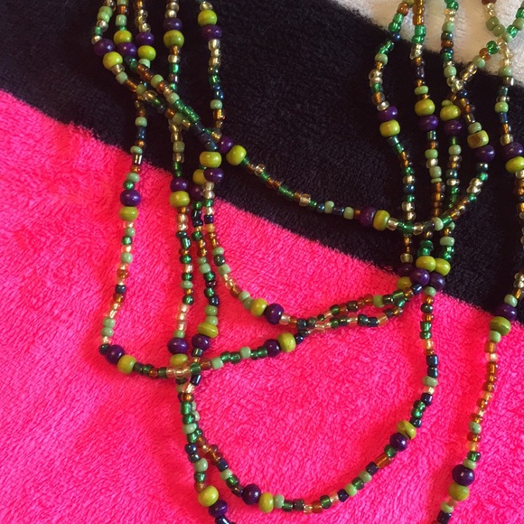 Eco naturals multi layered beaded necklace - Picture 3 of 4